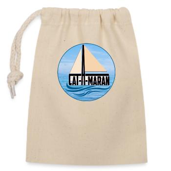 catAmaran - katAmaran - sea - meer - Verschließbarer Geschenkbeutel aus Baumwolle (14x20cm) - Natur - Vorne
