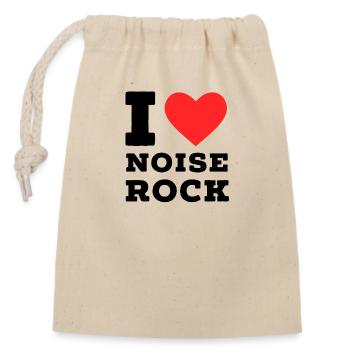 I love noise rock - Closable cotton gift bag (14x20cm) - nature - Front
