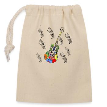 Guitare - Sac cadeau en coton avec cordon (14 x 20 cm) - nature - Devant