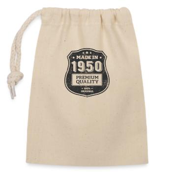 MADE IN 1950 - Sac cadeau en coton avec cordon (14 x 20 cm) - nature - Devant