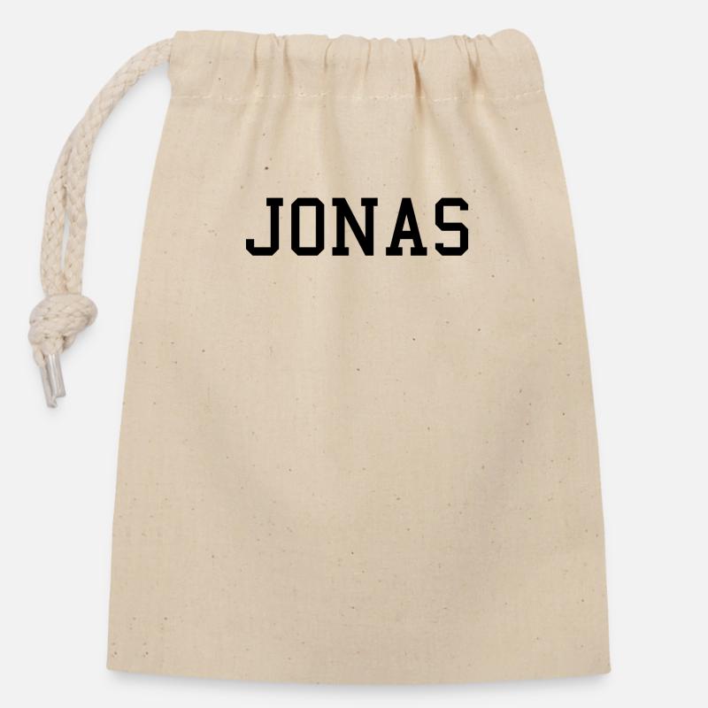 JONAS - Sac cadeau en coton avec cordon (14 x 20 cm) - nature