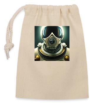 Heroes of Space - Closable cotton gift bag (14x20cm) - nature - Front