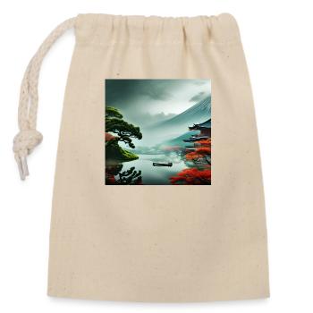 Aesthetic japan nature - Closable cotton gift bag (14x20cm) - nature - Front