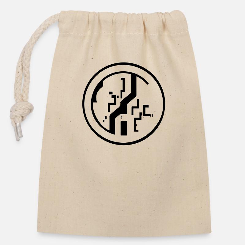 Emblème - Sac cadeau en coton avec cordon (14 x 20 cm) - nature