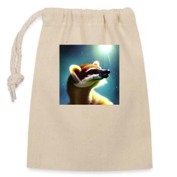 Coati - Closable cotton gift bag (14x20cm) - nature - Front