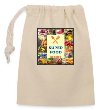 SUPER FOOD BOOSTER - Sac cadeau en coton avec cordon (14 x 20 cm) - nature - Devant
