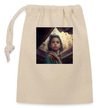 i can see you - Closable cotton gift bag (14x20cm) - nature - Front