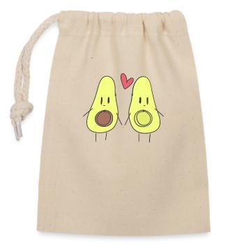 Avocat aime la nourriture pour couples - Sac cadeau en coton avec cordon (14 x 20 cm) - nature - Devant