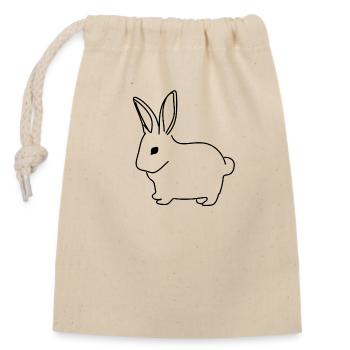 Rabbit animal symbol mammal - Closable cotton gift bag (14x20cm) - nature - Front