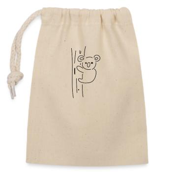Koala symbol animal tree climbing - Closable cotton gift bag (14x20cm) - nature - Front