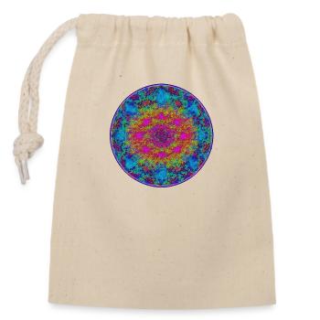 Mycélium de Mandala - Sac cadeau en coton avec cordon (14 x 20 cm) - nature - Devant
