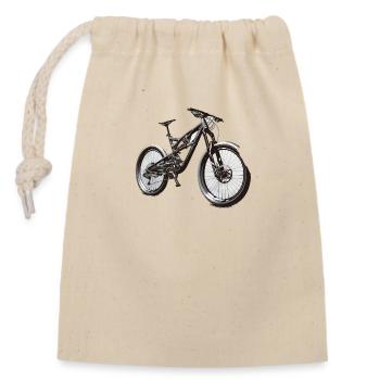 Mountainbike - Muddy and Proud - Verschließbarer Geschenkbeutel aus Baumwolle (14x20cm) - Natur - Vorne
