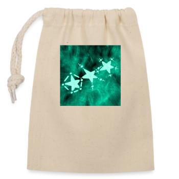 TROIS ÉTOILES BLEUES - Sac cadeau en coton avec cordon (14 x 20 cm) - nature - Devant