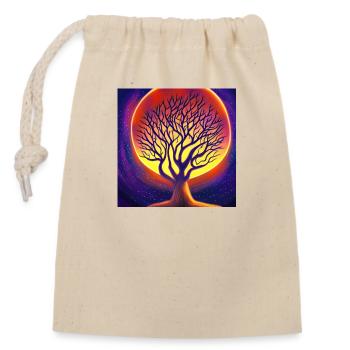 Tree In The Sun - Sac cadeau en coton avec cordon (14 x 20 cm) - nature - Devant