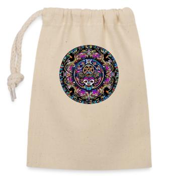 Mandala of Life and Death - Closable cotton gift bag (14x20cm) - nature - Front