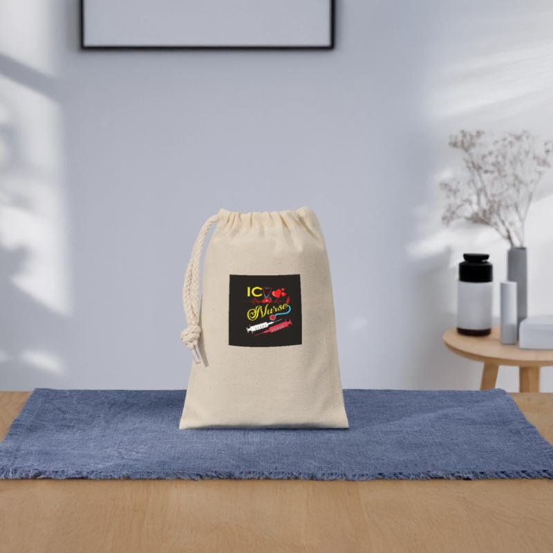Conception de l’injection infirmière Sac cadeau en coton avec cordon (14 x 20 cm)