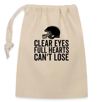 Clear Eyes Full Hearts Can't Lose - Closable cotton gift bag (14x20cm) - nature - Front