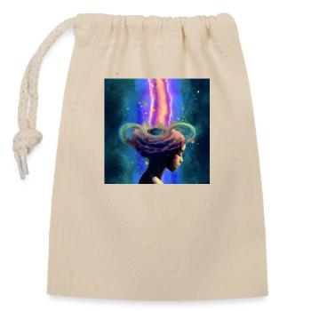 9b - Sac cadeau en coton avec cordon (14 x 20 cm) - nature - Devant
