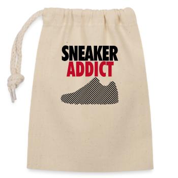 Sneaker Addict - Closable cotton gift bag (14x20cm) - nature - Front