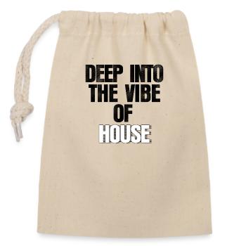 Deep Into The Vibe Of House Remix - Closable cotton gift bag (14x20cm) - nature - Front