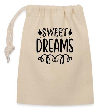 Sweet Dreams - Verschließbarer Geschenkbeutel aus Baumwolle (14x20cm) - Natur - Vorne