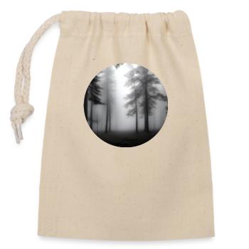 Black and white trees - Closable cotton gift bag (14x20cm) - nature - Front