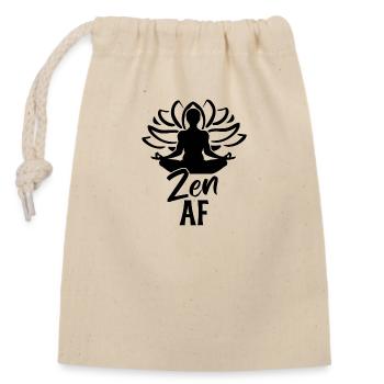 Zen AF - Sac cadeau en coton avec cordon (14 x 20 cm) - nature - Devant