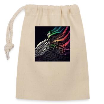Everything is made of waves 2 - Closable cotton gift bag (14x20cm) - nature - Front