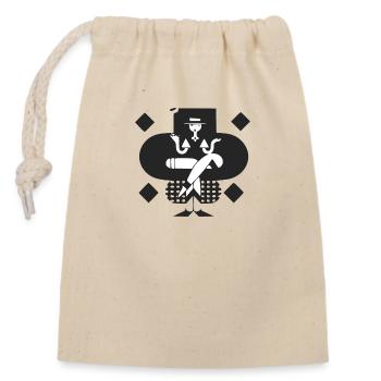 Fashion model - Closable cotton gift bag (14x20cm) - nature - Front