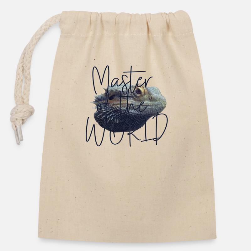 Maître - Sac cadeau en coton avec cordon (14 x 20 cm) - nature