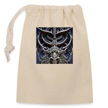 Minotaurus_Giger style - Sac cadeau en coton avec cordon (14 x 20 cm) - nature - Devant