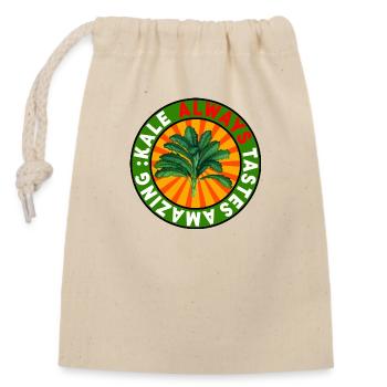 Kale always tastes amazing - Closable cotton gift bag (14x20cm) - nature - Front
