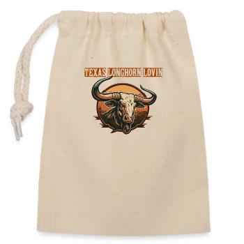 Longhorn Texas Gift - Closable cotton gift bag (14x20cm) - nature - Front