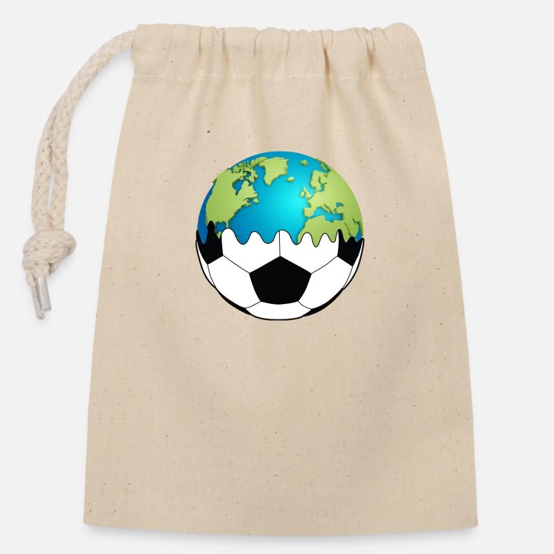 sport - Closable cotton gift bag (14x20cm) - nature