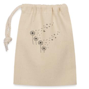 Butterfly flowers - Closable cotton gift bag (14x20cm) - nature - Front