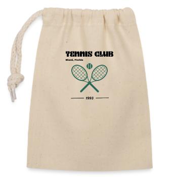 Tennis Club - Verschließbarer Geschenkbeutel aus Baumwolle (14x20cm) - Natur - Vorne