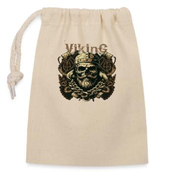 Viking Viking Skull - Closable cotton gift bag (14x20cm) - nature - Front