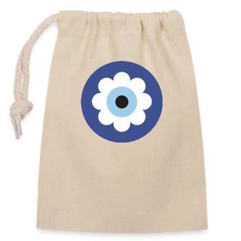Nazar - Closable cotton gift bag (14x20cm) - nature - Front