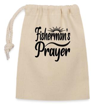 Fisherman's Prayer - Closable cotton gift bag (14x20cm) - nature - Front