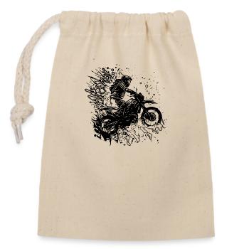 Motorrad Tattoo Splash Rennsport Style - Verschließbarer Geschenkbeutel aus Baumwolle (14x20cm) - Natur - Vorne