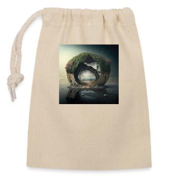 Paysage du monde n°8 - Sac cadeau en coton avec cordon (14 x 20 cm) - nature - Devant