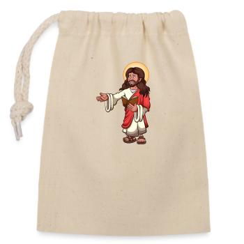 Mon Dieu - Sac cadeau en coton avec cordon (14 x 20 cm) - nature - Devant