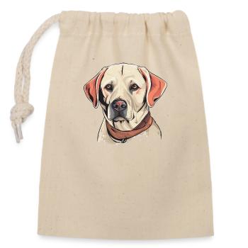 Labrador - Closable cotton gift bag (14x20cm) - nature - Front