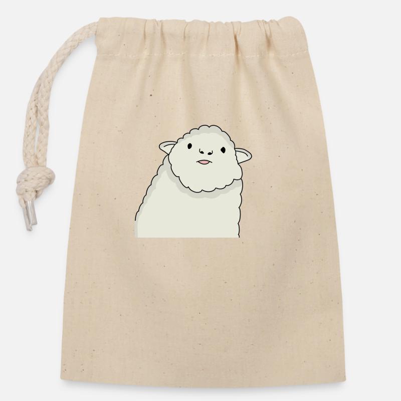 Blaaa sheep - Closable cotton gift bag (14x20cm) - nature
