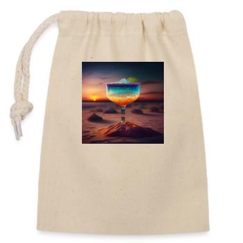 Cocktail 6 Geschenk - Verschließbarer Geschenkbeutel aus Baumwolle (14x20cm) - Natur - Vorne