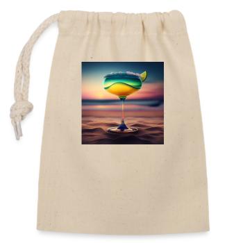 Cocktail 8 Cadeau - Sac cadeau en coton avec cordon (14 x 20 cm) - nature - Devant
