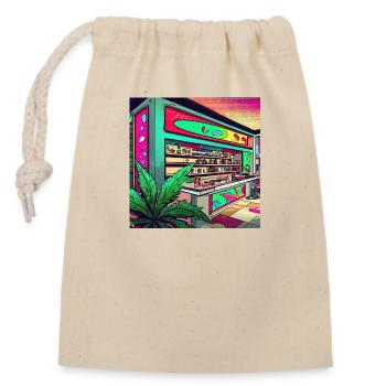 Modern Weed Club Legalization - Closable cotton gift bag (14x20cm) - nature - Front