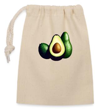 Avocado Favorite Fruit Guacamole - Closable cotton gift bag (14x20cm) - nature - Front