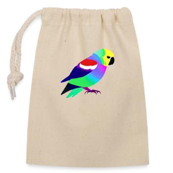 Perruche Oiseau Propriétaire Oiseau Cockatiel - Sac cadeau en coton avec cordon (14 x 20 cm) - nature - Devant