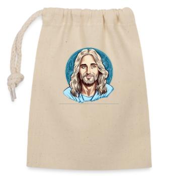 Jesus Christ #10 - Verschließbarer Geschenkbeutel aus Baumwolle (14x20cm) - Natur - Vorne